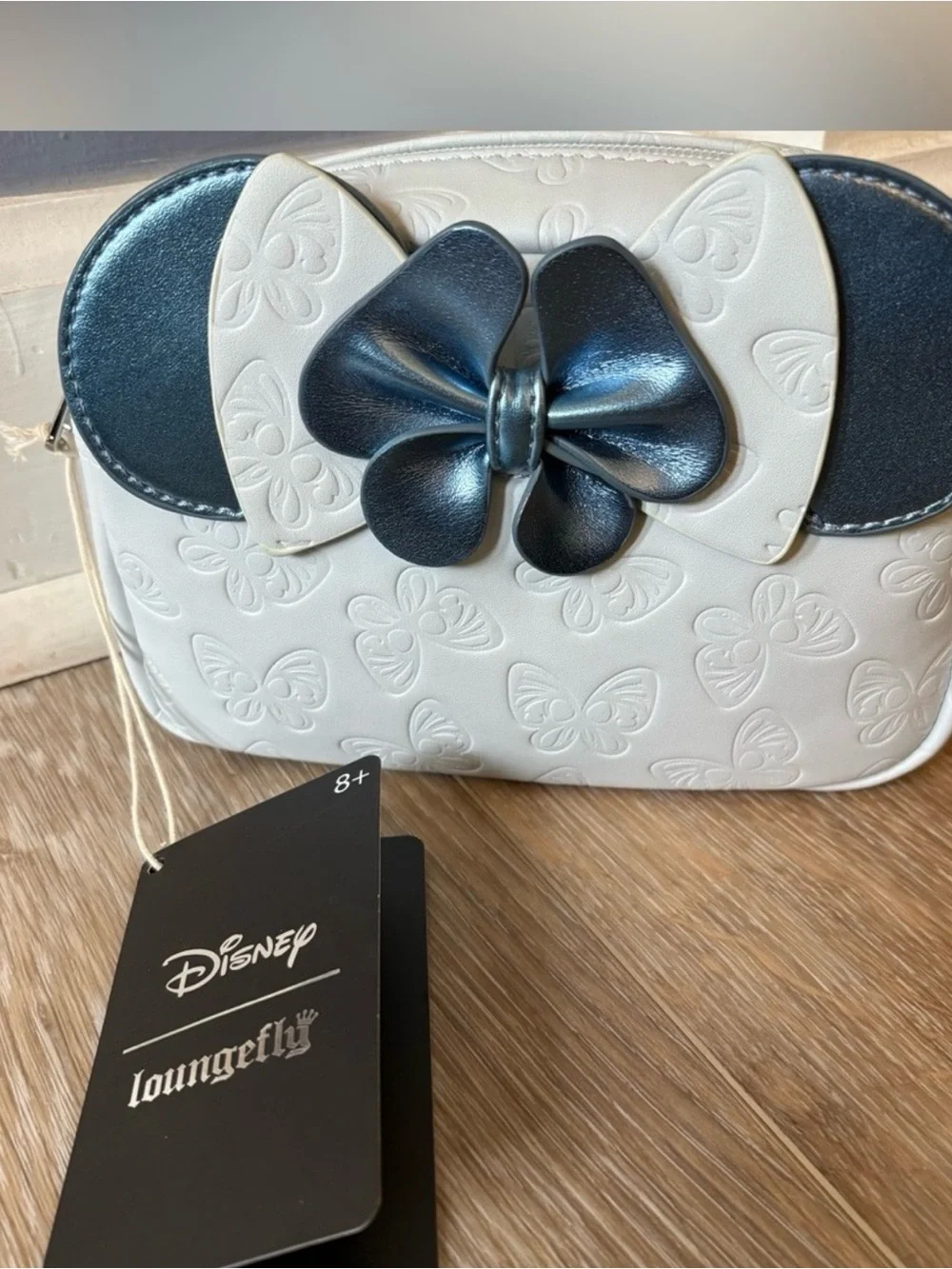 Loungefly x Disney Minnie Mouse Blue Butterfly Cosmetic Bag Pouch new with tags